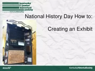 National History Day How to: Creating an Exhibit