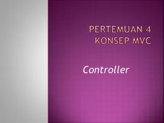 pertemuan 4 konsep mvc
