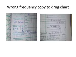 Wrong frequency copy to drug chart