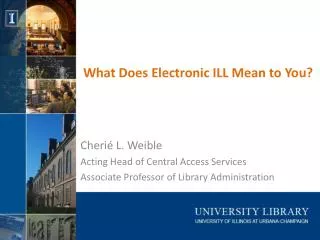 What Does Electronic ILL Mean to You?