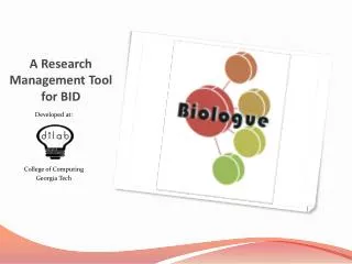 A Research Management Tool for BID