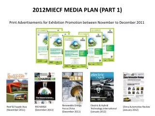 2012MIECF MEDIA PLAN (PART 1)