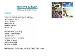 experta manus masaje bodywork
