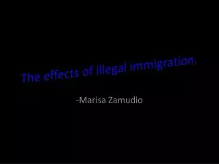 The effects of illegal immigration.