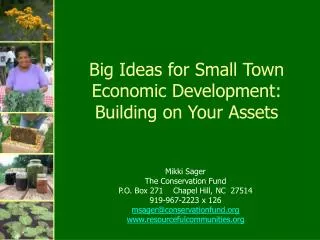 Big Ideas for Small Town Economic Development: Building on Your Assets