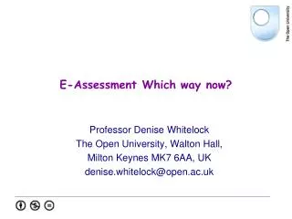 E-Assessment Which way now?