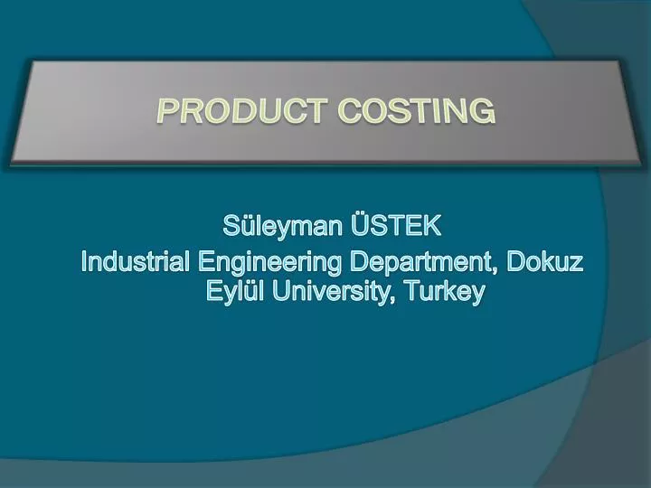 product costing