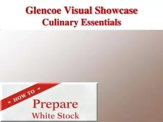 Glencoe Visual Showcase Culinary Essentials