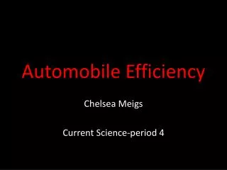Automobile Efficiency