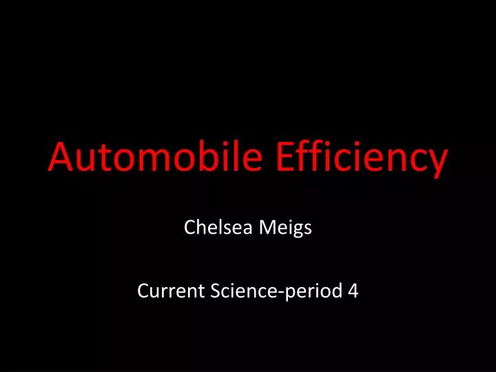 automobile efficiency