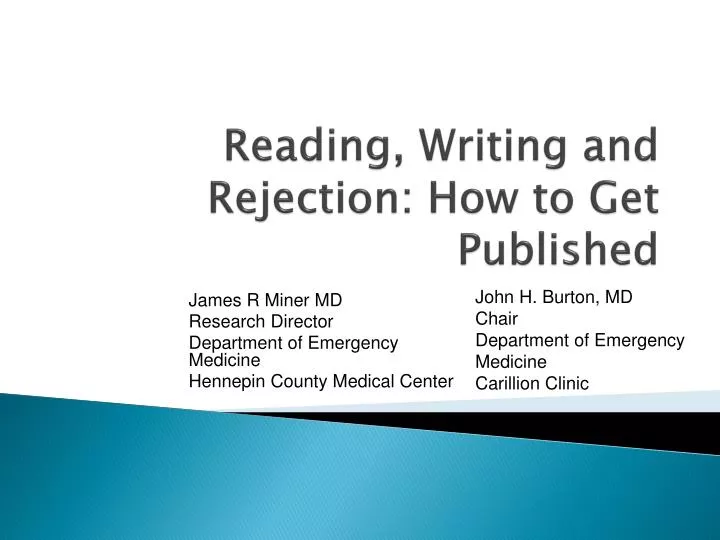 reading writing and rejection how to get published
