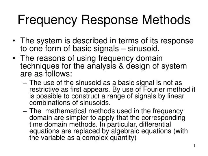 frequency response methods