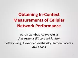 Obtaining In-Context Measurements of Cellular Network Performance