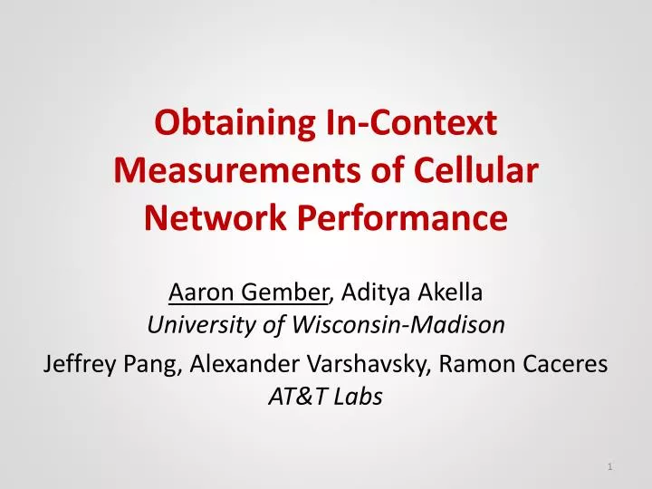 obtaining in context measurements of cellular network performance