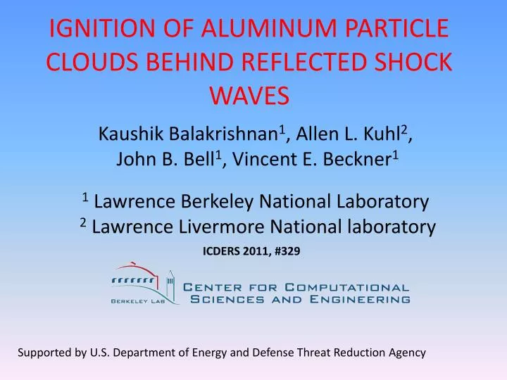 ignition of aluminum particle clouds behind reflected shock waves