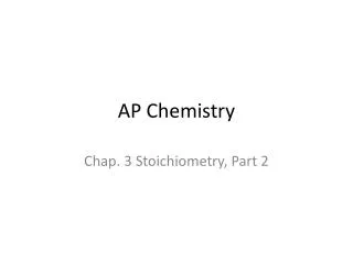 ap chemistry