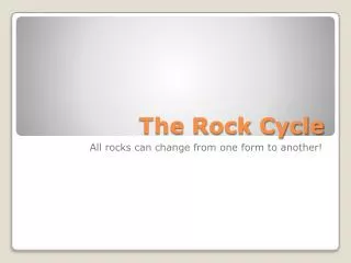 the rock cycle