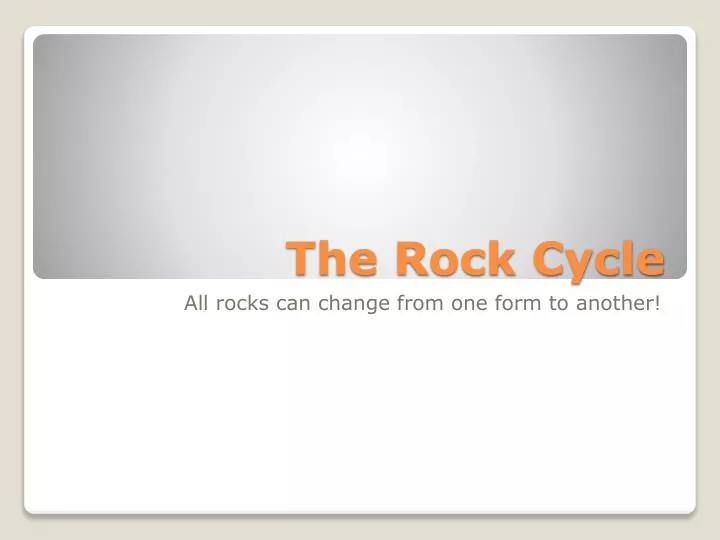 the rock cycle