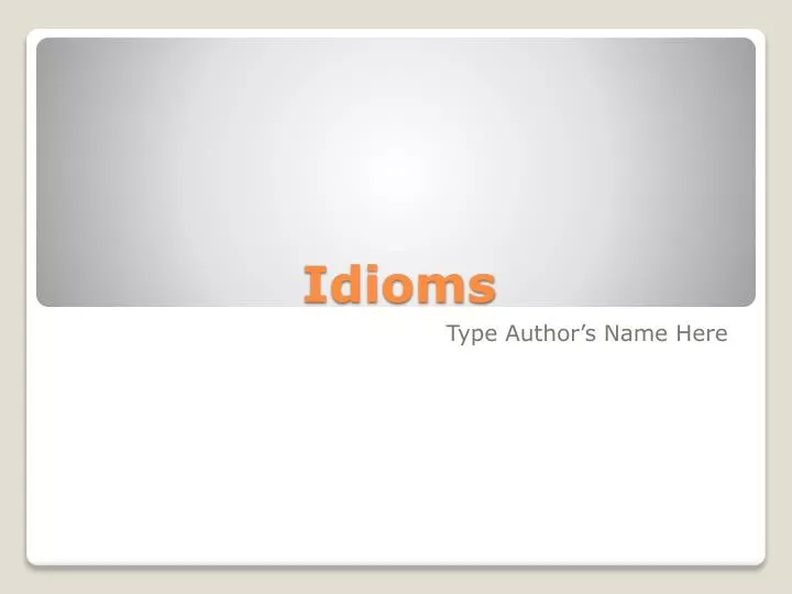 idioms