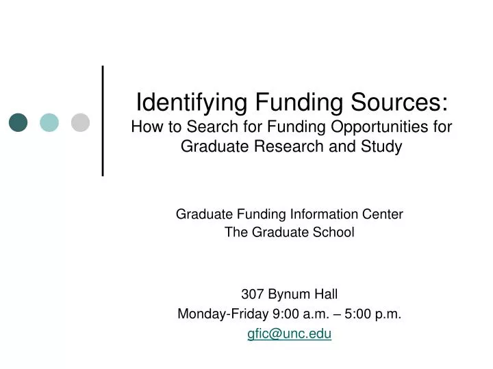 identifying funding sources how to search for funding opportunities for graduate research and study