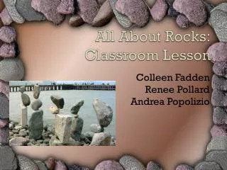 All About Rocks: Classroom Lesson