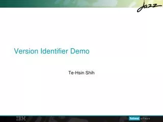 Version Identifier Demo