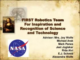 FIRST Robotics Team For Inspiration and Recognition of Science and Technology