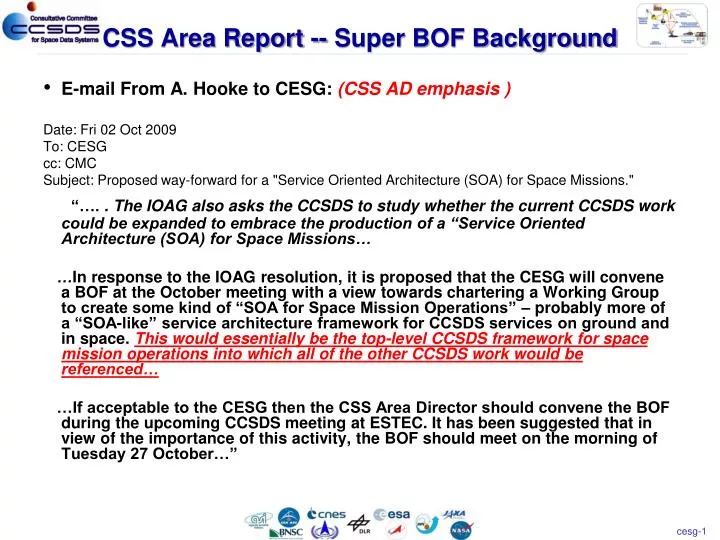 css area report super bof background