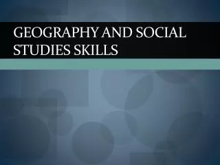 Geography and Social Studies Skills