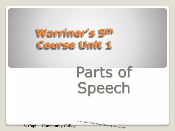 warriner s 5 th course unit 1
