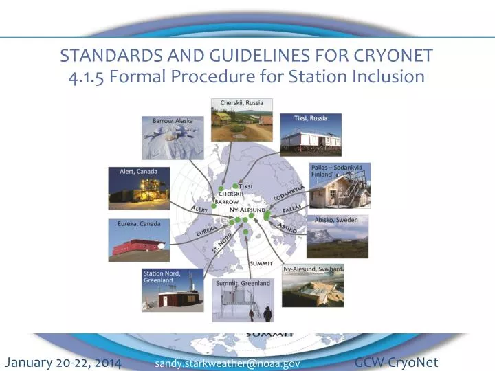 standards and guidelines for cryonet 4 1 5 formal procedure for station inclusion