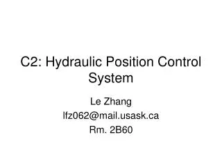 C2: Hydraulic Position Control System