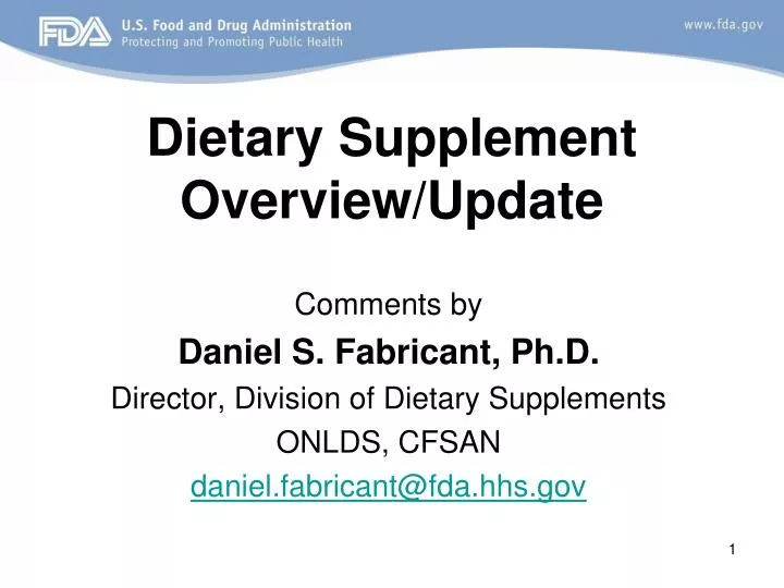 dietary supplement overview update