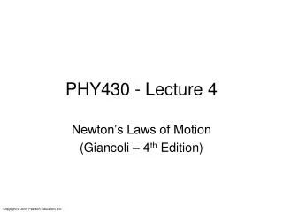 PHY430 - Lecture 4