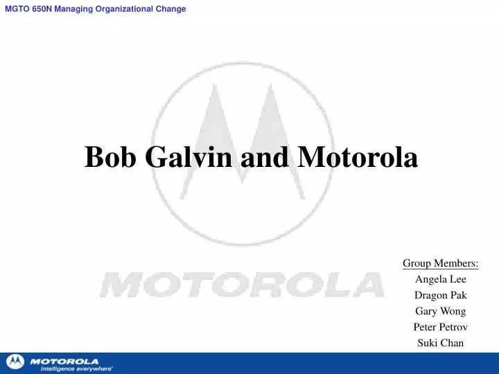 bob galvin and motorola