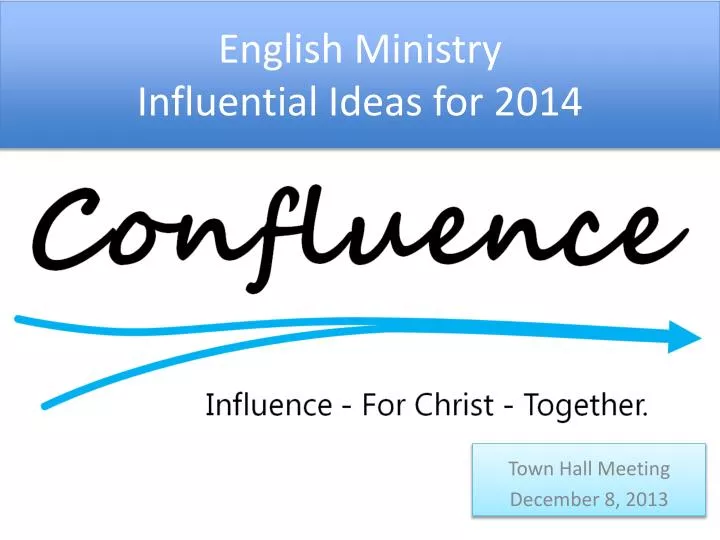 english ministry influential ideas for 2014
