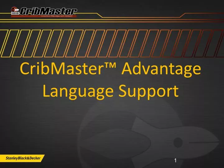 cribmaster advantage language support