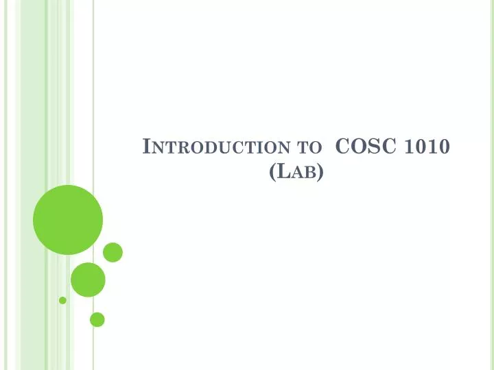 introduction to cosc 1010 lab