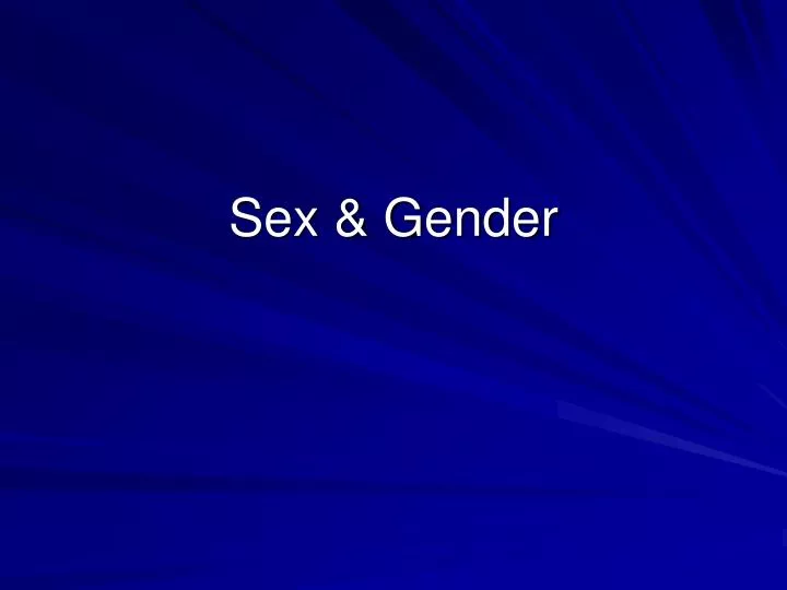sex gender