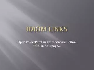 Idiom Links