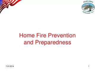 Home Fire Prevention and Preparedness