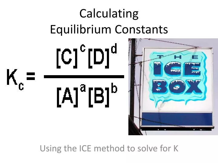 calculating equilibrium constants
