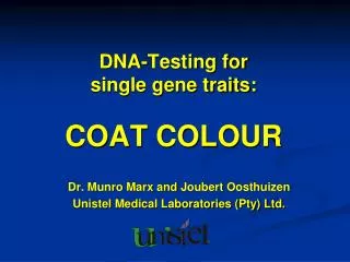 DNA-Testing for single gene traits: COAT COLOUR