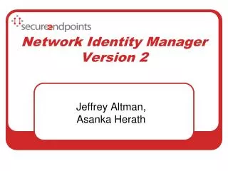 Network Identity Manager Version 2