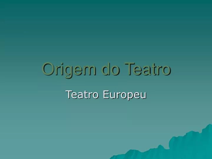 origem do teatro