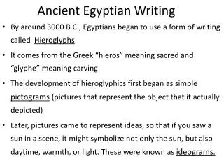ancient egyptian writing