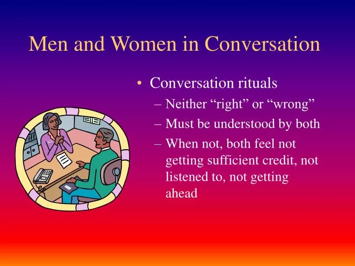 men and women in conversation