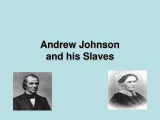 Andrew Johnson and his Slaves