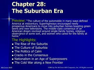 Chapter 28: The Suburban Era