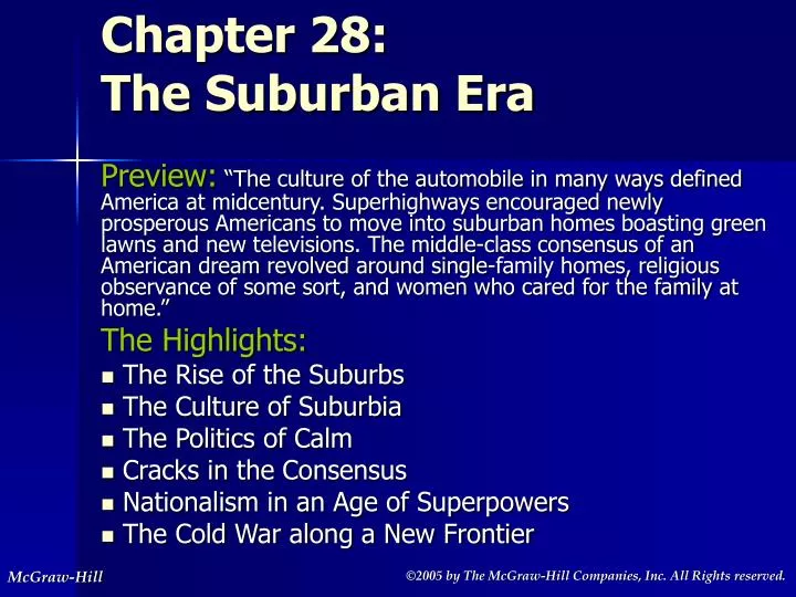 chapter 28 the suburban era